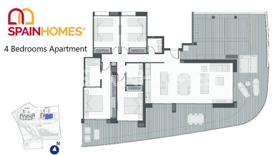 Huoneisto Benidorm, Alicante, Espanja 4 makuuhuonetta, 148 m2 No. 120548