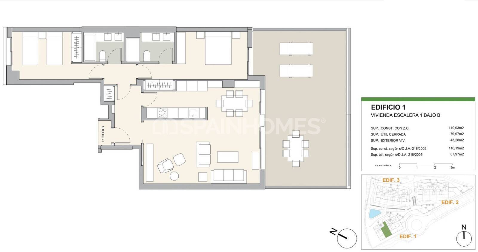 Apartment in Casares, Malaga, Spain 2 bedrooms, 64 sq.m. No. 131279