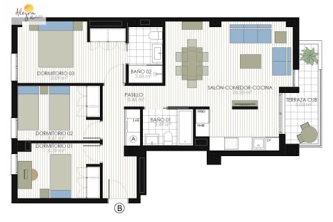 Продажа квартиры Валенсия, Испания 1 спальня, 87м2 №130618 - фото 2