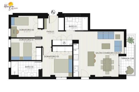 Apartment à vendre à Valencia, Espagne, 1 chambre, 87.3 m2 No. 130618 - photo 3