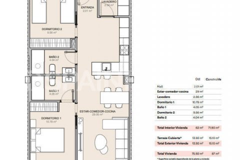 Apartamento en venta La Nucia, Alicante, España 2 dormitorios, 72 m2 No. 131191 - foto 23
