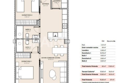 Penthäuser zum Verkauf in La Nucia, Alicante, Spanien 2 Schlafzimmer, 72 m2 Nr. 131193 - Foto 23