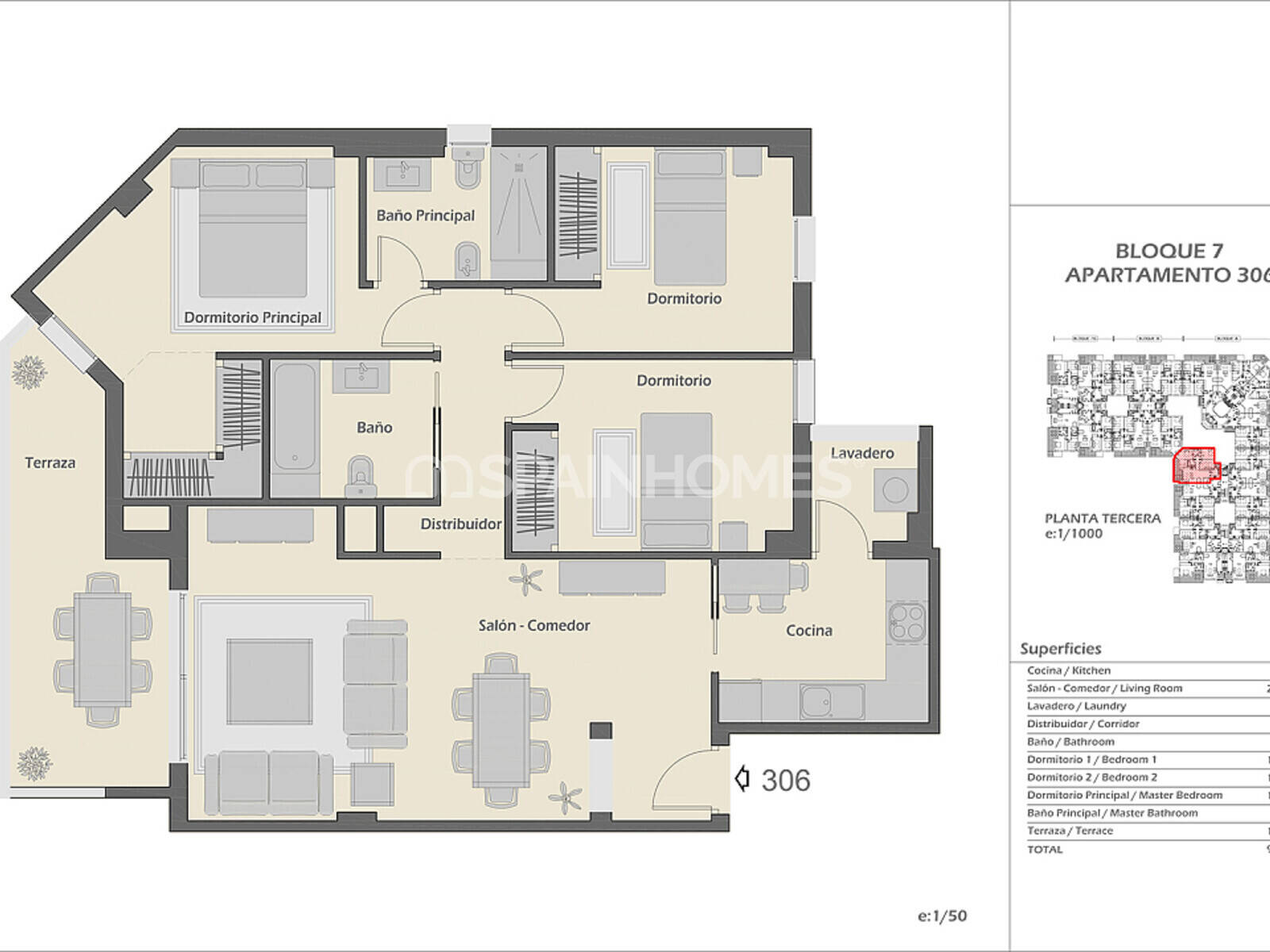 Attico a Marbella, Malaga, Spagna 3 camere da letto, 92 mq. N° 124692