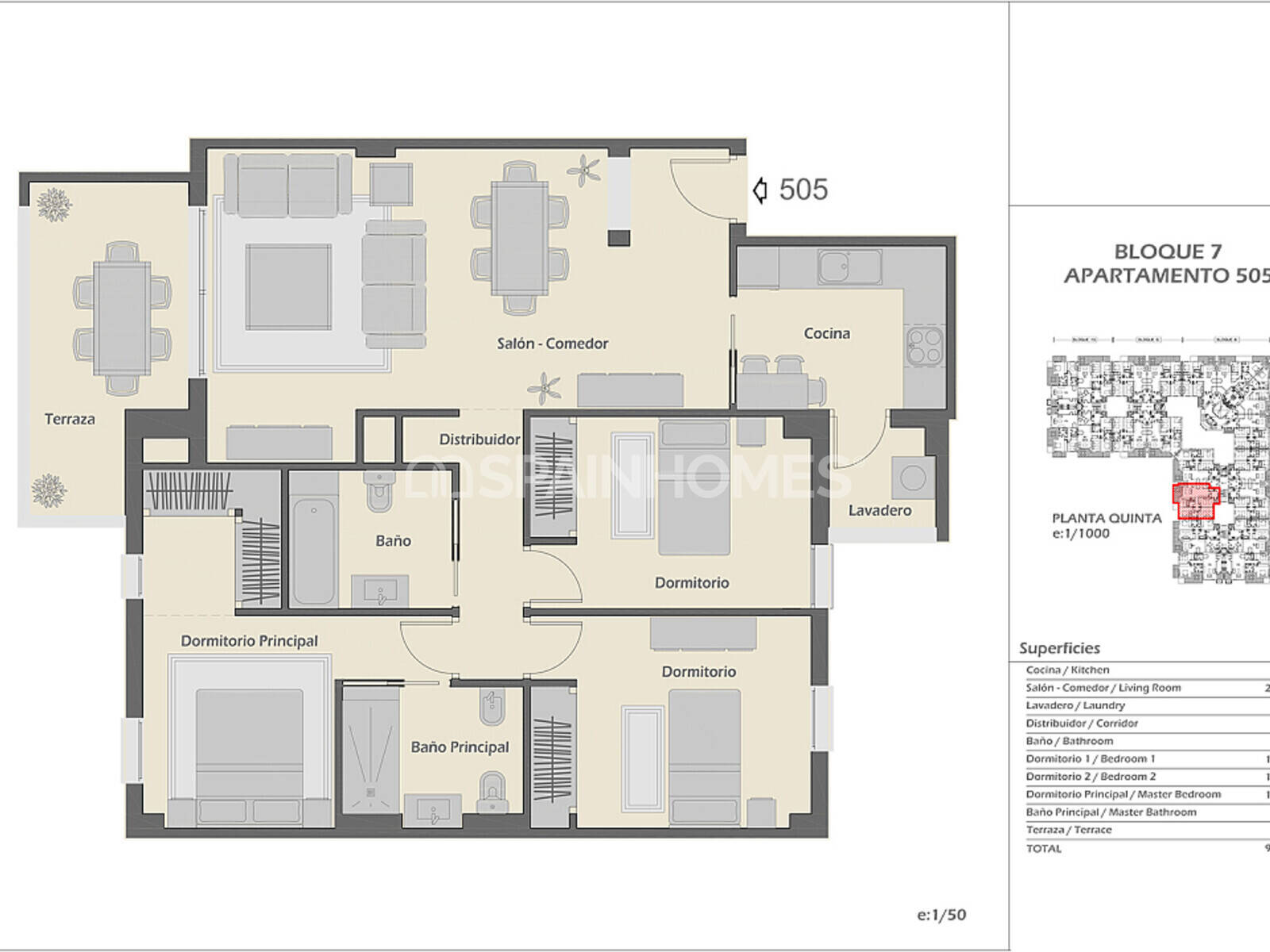 Attico a Marbella, Malaga, Spagna 3 camere da letto, 92 mq. N° 124692