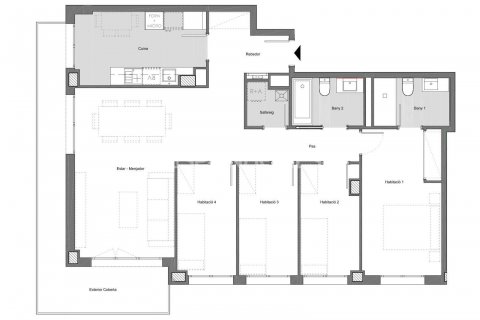 Продажа квартиры в Монткада-и-Рейшак, Барселона, Испания 4 спальни, 134м2 №121852 - фото 3
