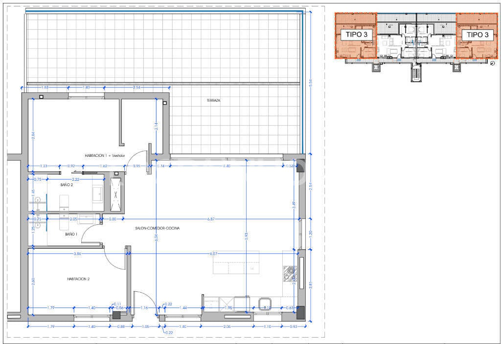 Penthouse in Benidorm, Alicante, Spain 2 bedrooms, 85 sq.m. No. 121858