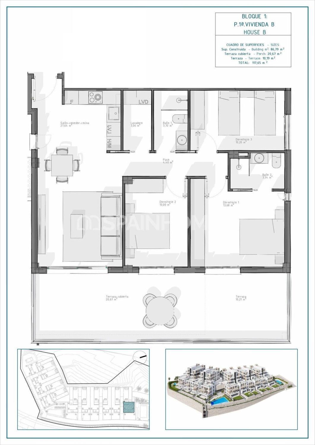 Apartamento en Cuevas del Almanzora, Almería, España 3 dormitorios, 99 m2 No. 121860