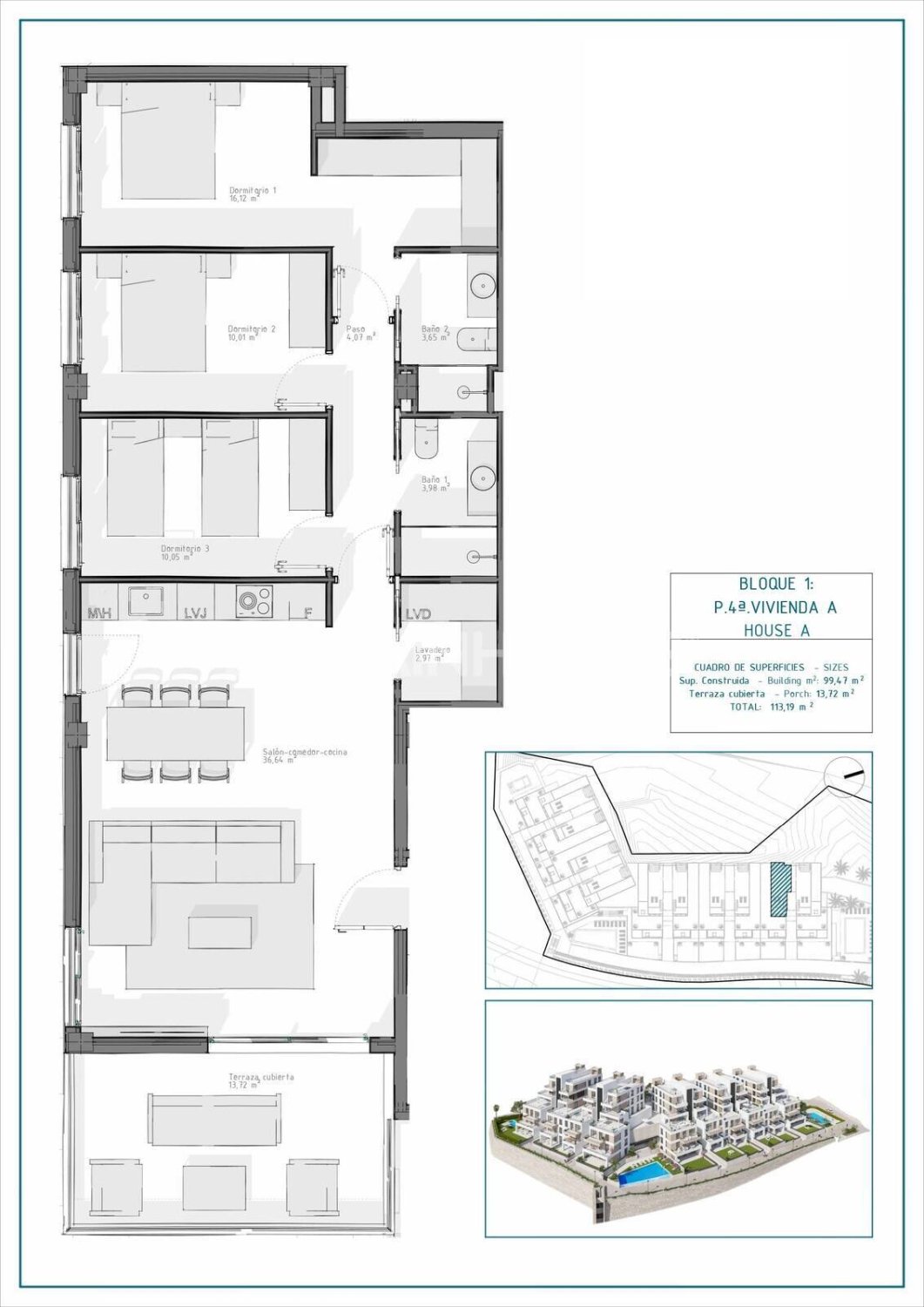 Apartamento en Cuevas del Almanzora, Almería, España 3 dormitorios, 99 m2 No. 121860