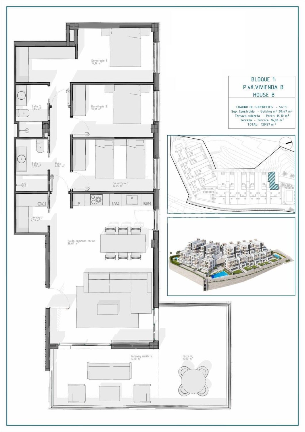 Apartamento en Cuevas del Almanzora, Almería, España 3 dormitorios, 99 m2 No. 121860