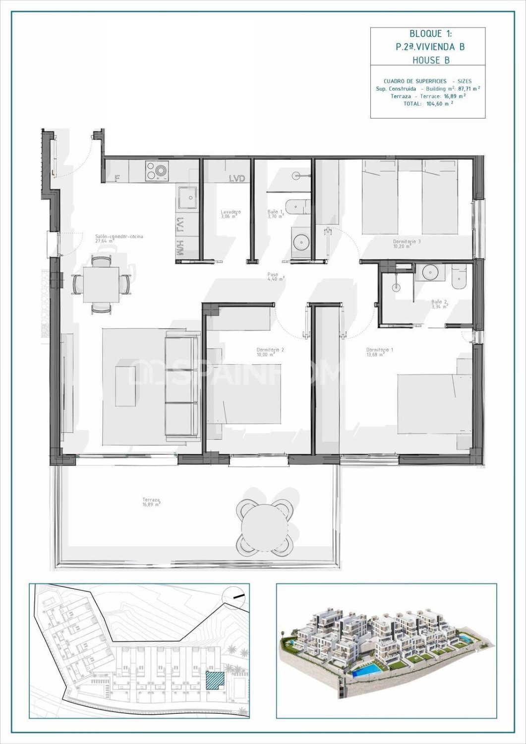 Apartamento en Cuevas del Almanzora, Almería, España 3 dormitorios, 99 m2 No. 121860