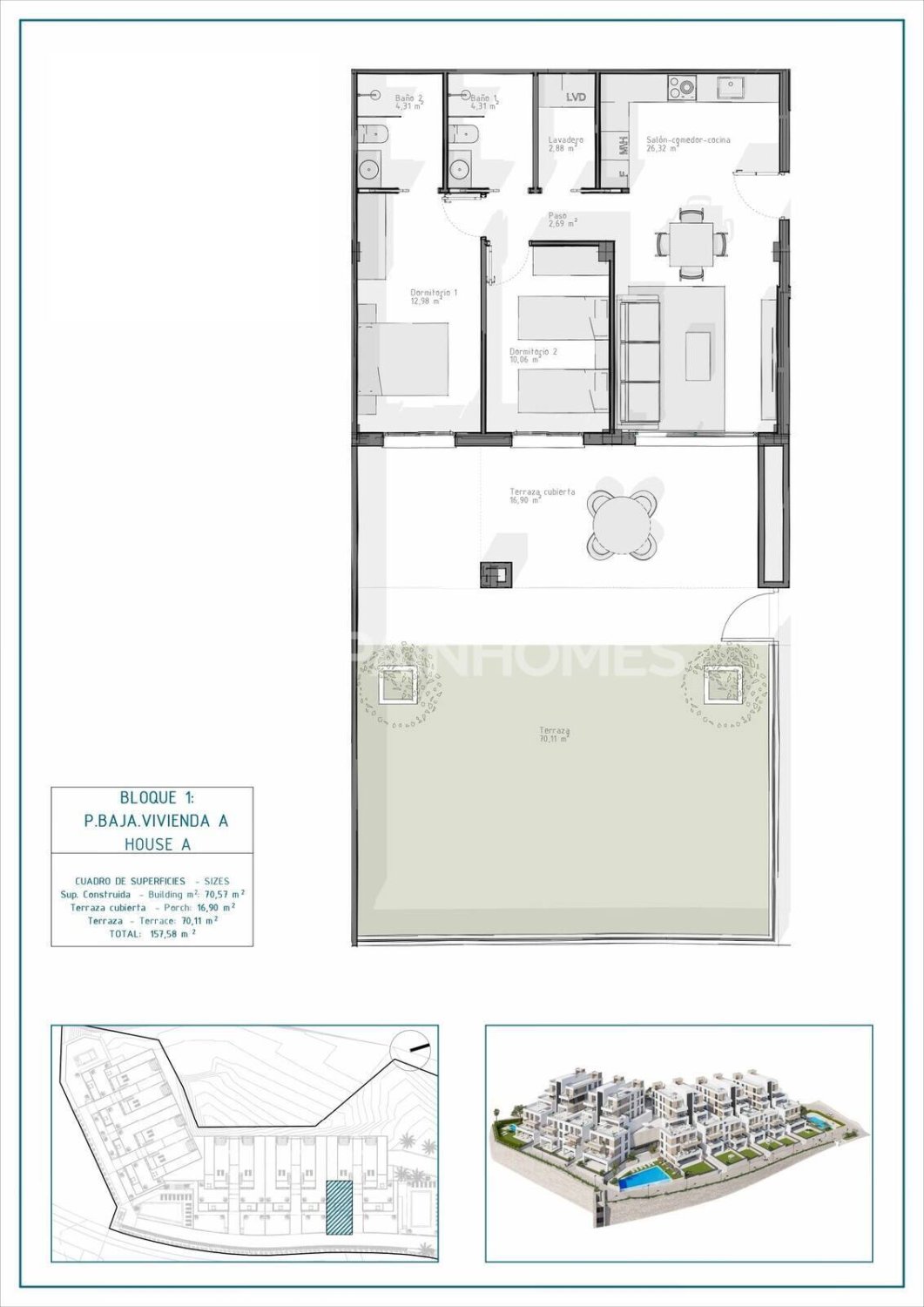 Apartamento en Cuevas del Almanzora, Almería, España 3 dormitorios, 99 m2 No. 121860