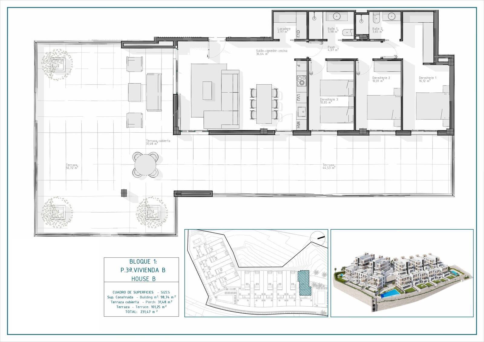 Apartamento en Cuevas del Almanzora, Almería, España 3 dormitorios, 99 m2 No. 121860