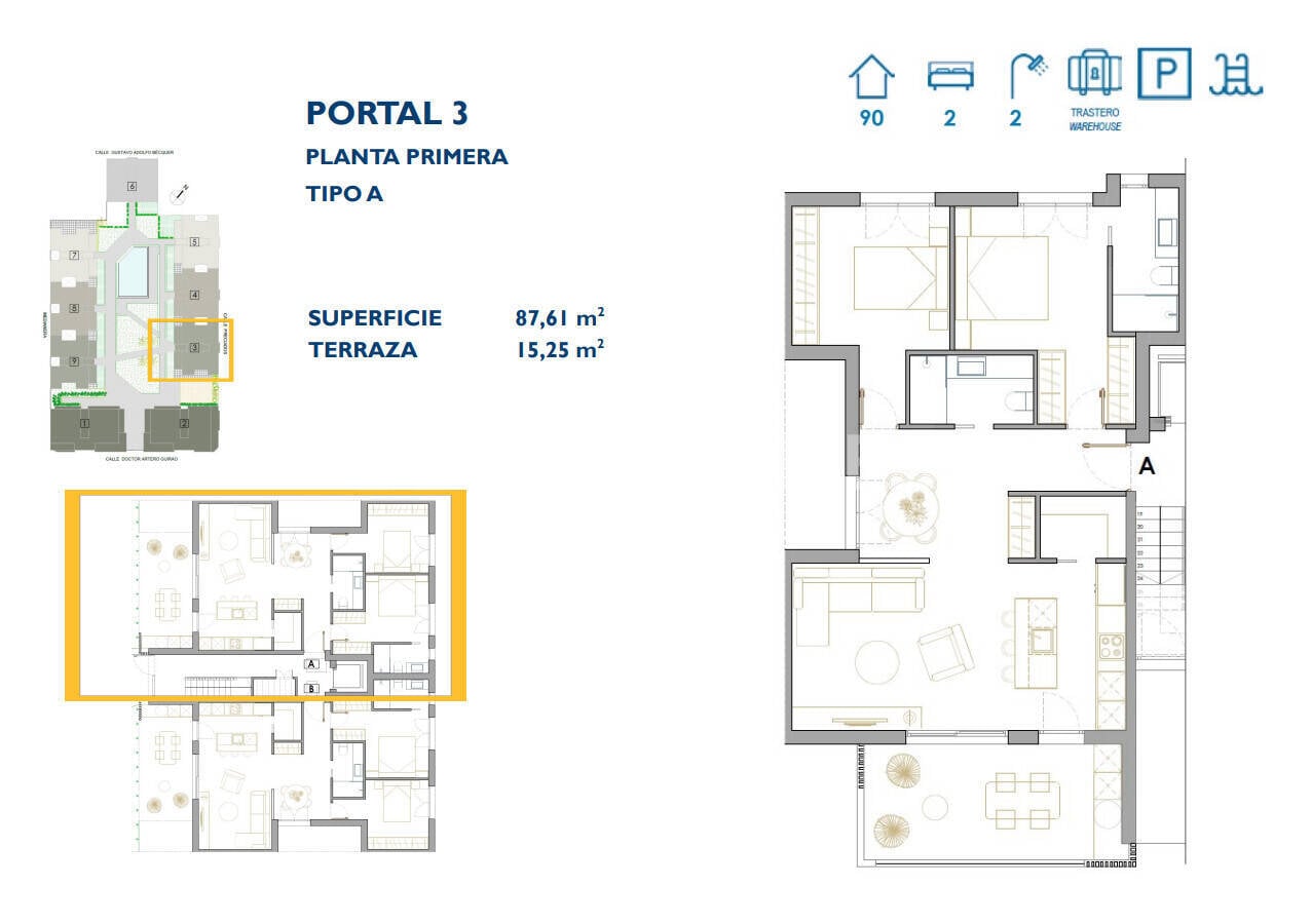 Apartment à San Pedro del Pinatar, Murcia, Espagne 3 chambres, 130 m2 No. 121077