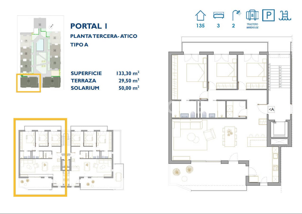 Apartment à San Pedro del Pinatar, Murcia, Espagne 3 chambres, 130 m2 No. 121077