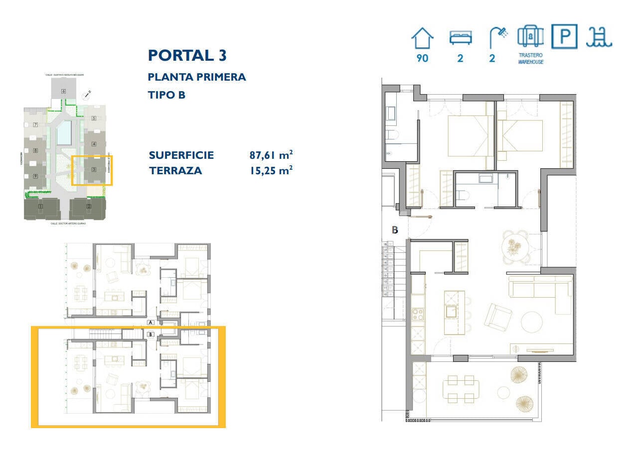 Apartment à San Pedro del Pinatar, Murcia, Espagne 3 chambres, 130 m2 No. 121077