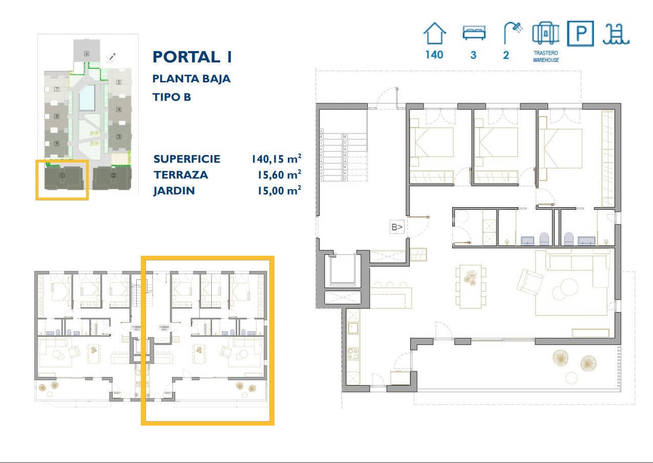 Apartment à San Pedro del Pinatar, Murcia, Espagne 3 chambres, 130 m2 No. 121077
