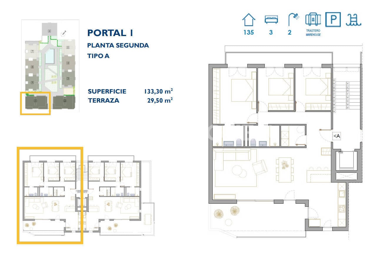 Apartment à San Pedro del Pinatar, Murcia, Espagne 3 chambres, 130 m2 No. 121077