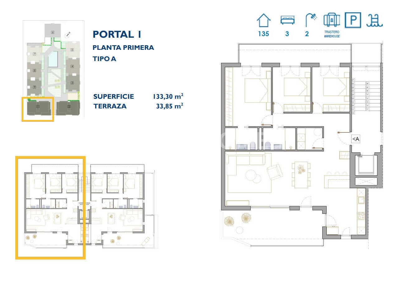 Apartment à San Pedro del Pinatar, Murcia, Espagne 3 chambres, 130 m2 No. 121077