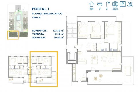 Huoneisto myytävänä San Pedro del Pinatar, Murcia, Espanja, 3 makuuhuonetta, 130 m2 No. 121077 - kuva 11