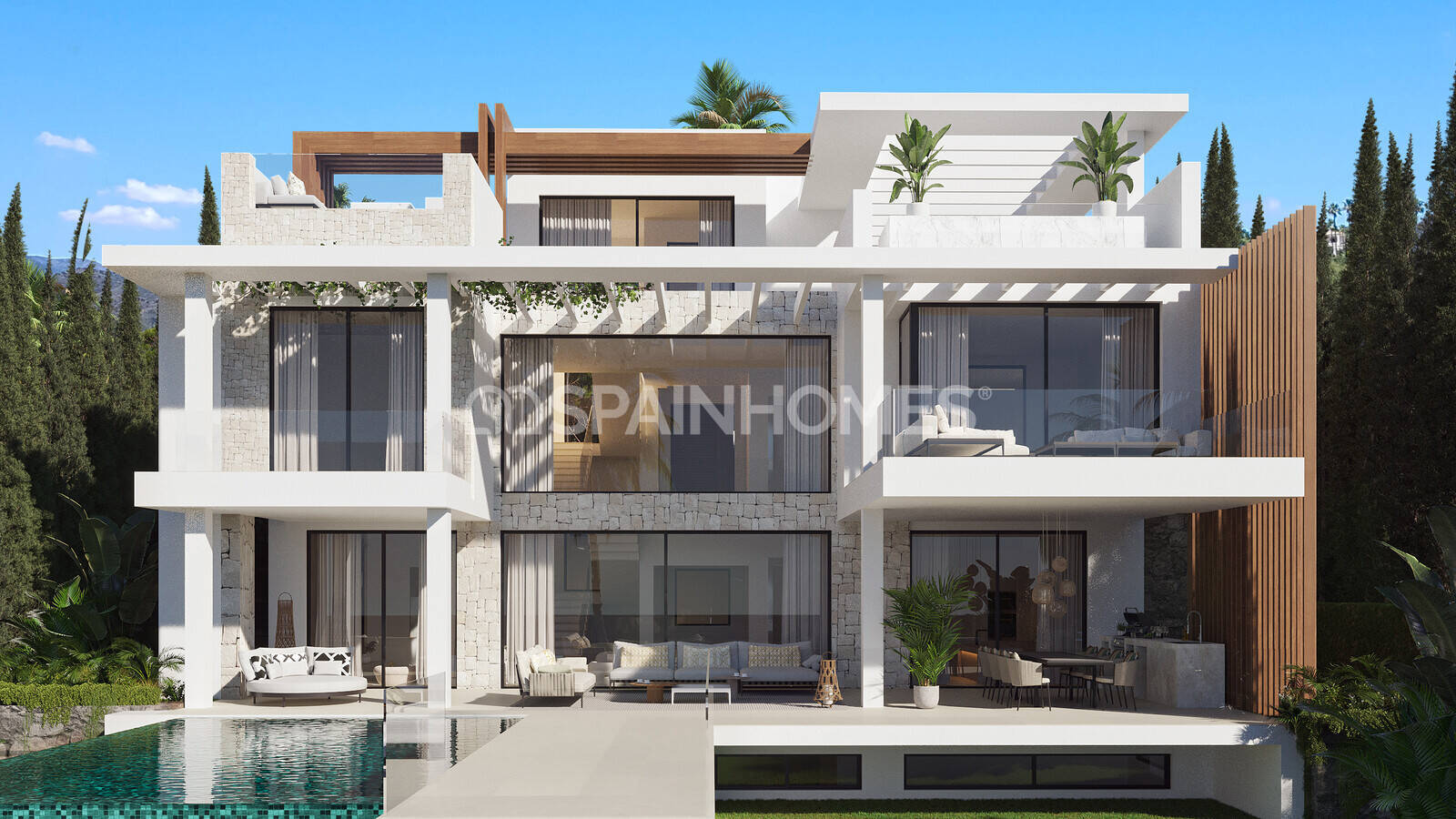 Villa i Estepona, Malaga, Spanien 4 sovrum, 548 kvm. Nr. 121080