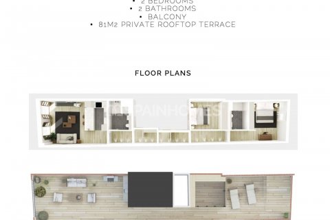 Продажа пентхауса в Барселона, Испания 2 спальни, 76м2 №120914 - фото 11