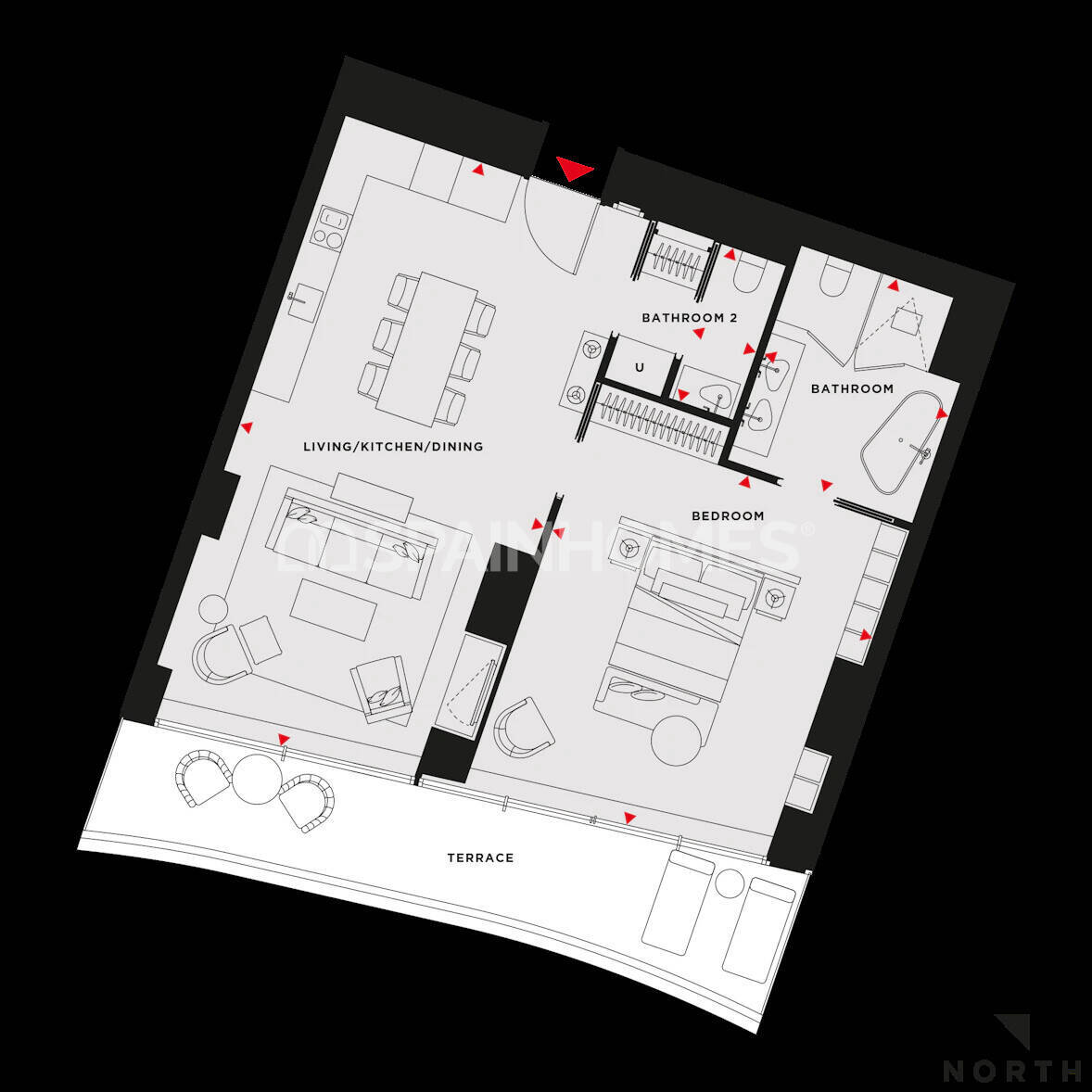 Appartamento a Barcelona, Spagna 1 camera da letto, 87 mq. N° 120915