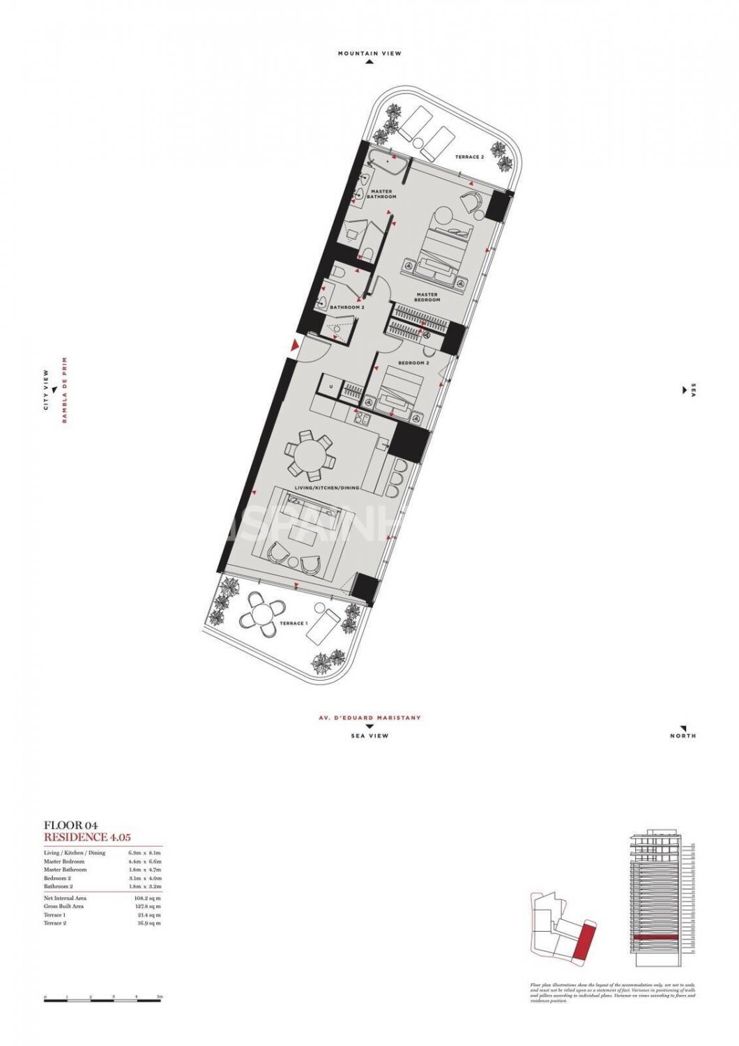 Appartamento a Barcelona, Spagna 1 camera da letto, 87 mq. N° 120915