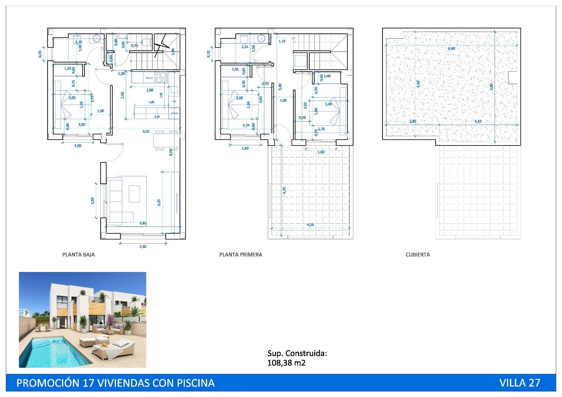 Villa in San Fulgencio, Alicante, Spanien 3 Schlafzimmer, 108 m2 Nr. 128454