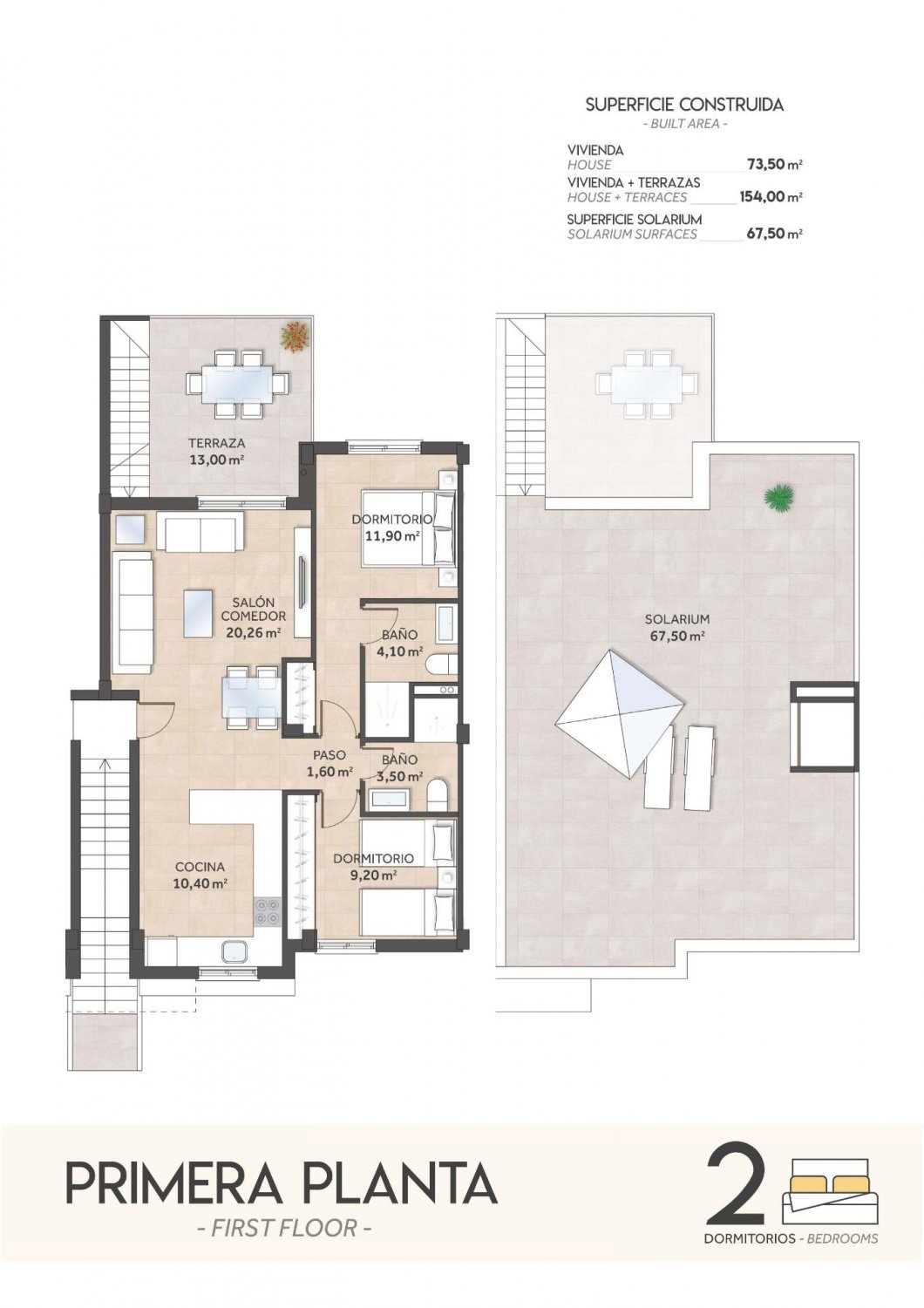Bungalow a San Miguel de Salinas, Alicante, Spagna 2 camere da letto, 73 mq. N° 131391