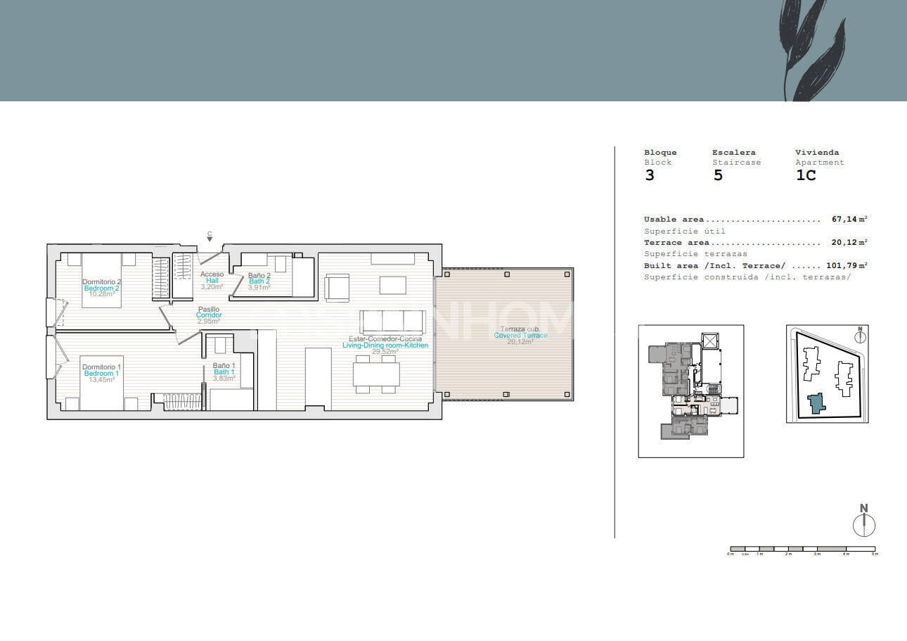 Wohnung in Denia, Alicante, Spanien 2 Schlafzimmer, 67 m2 Nr. 121128