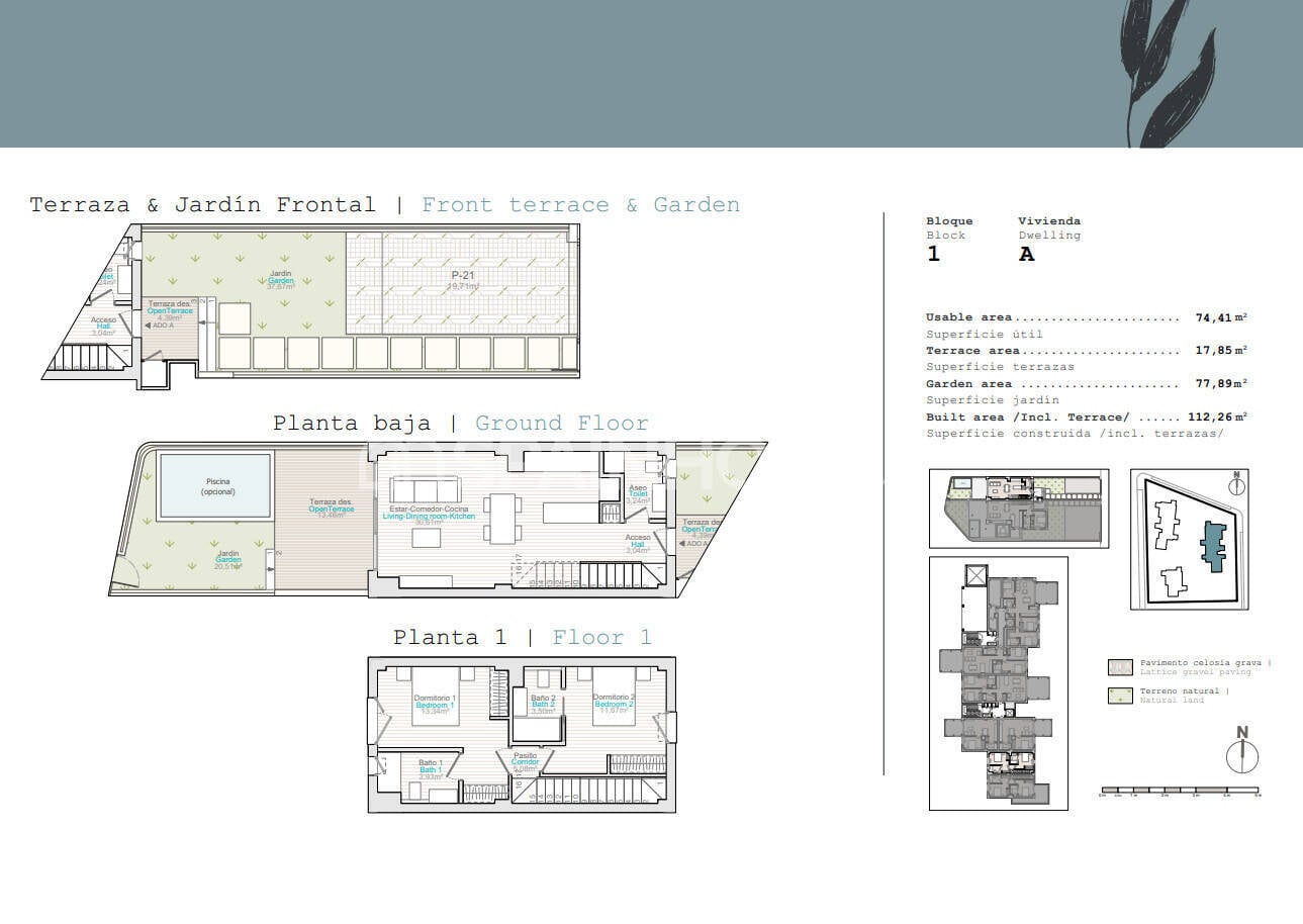 Wohnung in Denia, Alicante, Spanien 2 Schlafzimmer, 67 m2 Nr. 121128