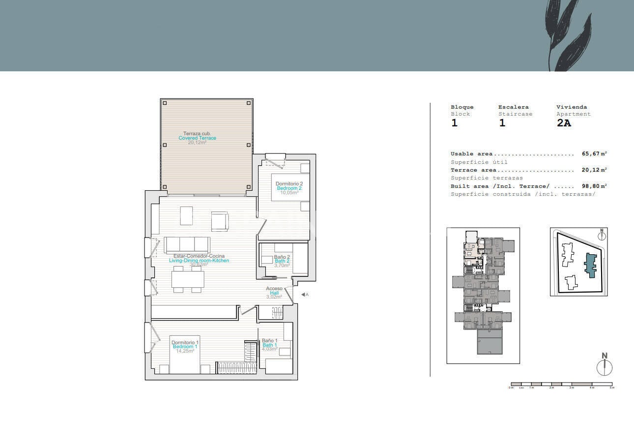 Wohnung in Denia, Alicante, Spanien 2 Schlafzimmer, 67 m2 Nr. 121128