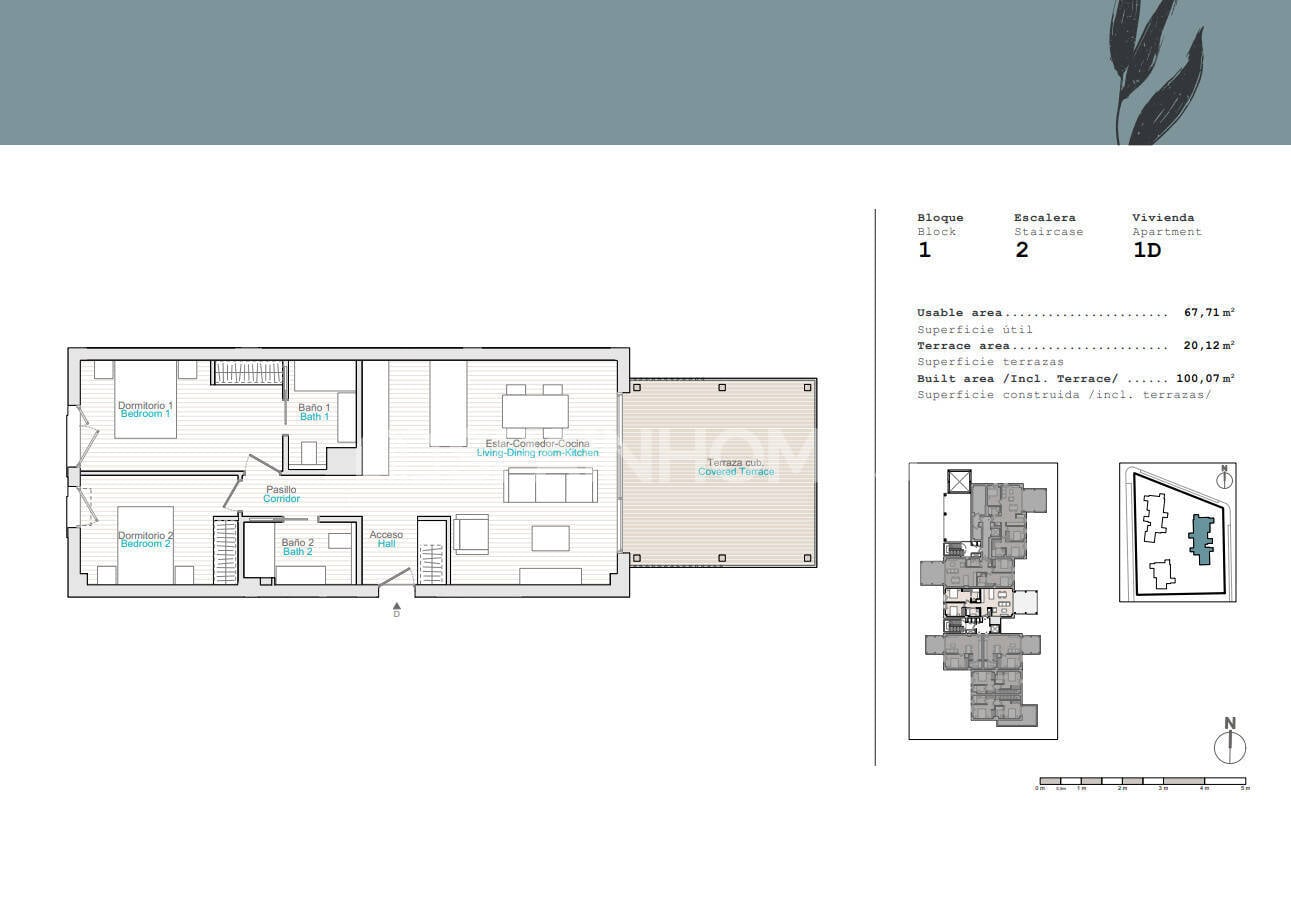 Wohnung in Denia, Alicante, Spanien 2 Schlafzimmer, 67 m2 Nr. 121128