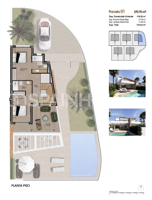 Villa in Monforte del Cid, Alicante, Spanien 3 Schlafzimmer, 118 m2 Nr. 122184