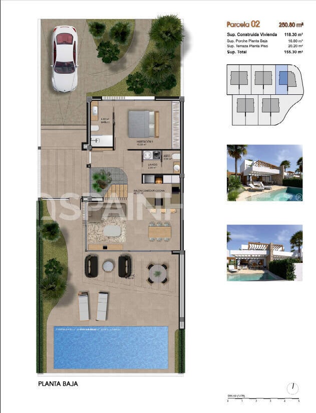 Villa in Monforte del Cid, Alicante, Spanien 3 Schlafzimmer, 118 m2 Nr. 122184