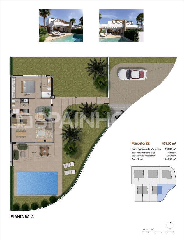 Villa in Monforte del Cid, Alicante, Spanien 3 Schlafzimmer, 118 m2 Nr. 122184