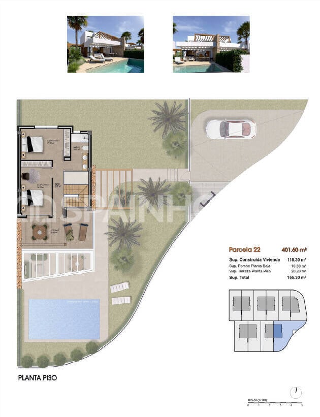 Villa in Monforte del Cid, Alicante, Spanien 3 Schlafzimmer, 118 m2 Nr. 122184