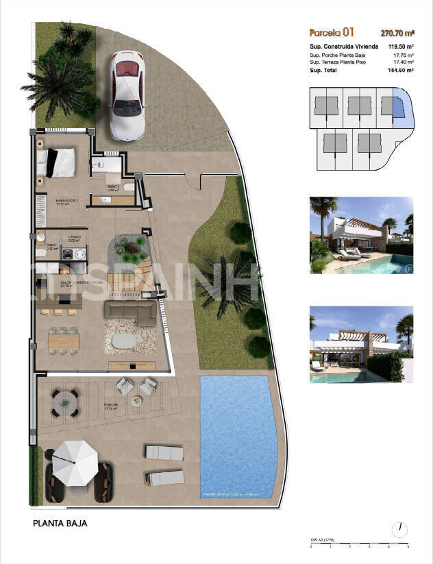 Villa in Monforte del Cid, Alicante, Spanien 3 Schlafzimmer, 118 m2 Nr. 122184