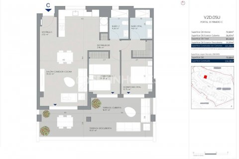Продажа пентхауса в Эстепона, Малага, Испания 2 спальни, 81м2 №120906 - фото 8