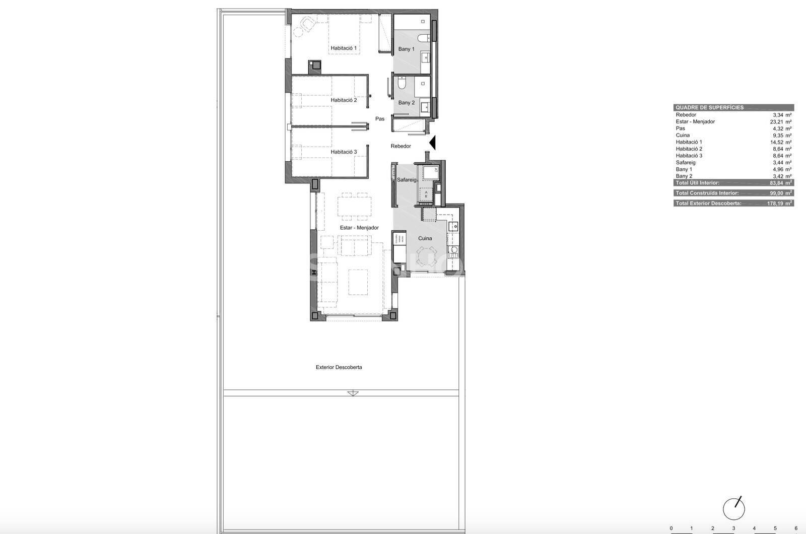 Huoneisto Barcelona, Espanja 3 makuuhuonetta, 85 m2 No. 132802