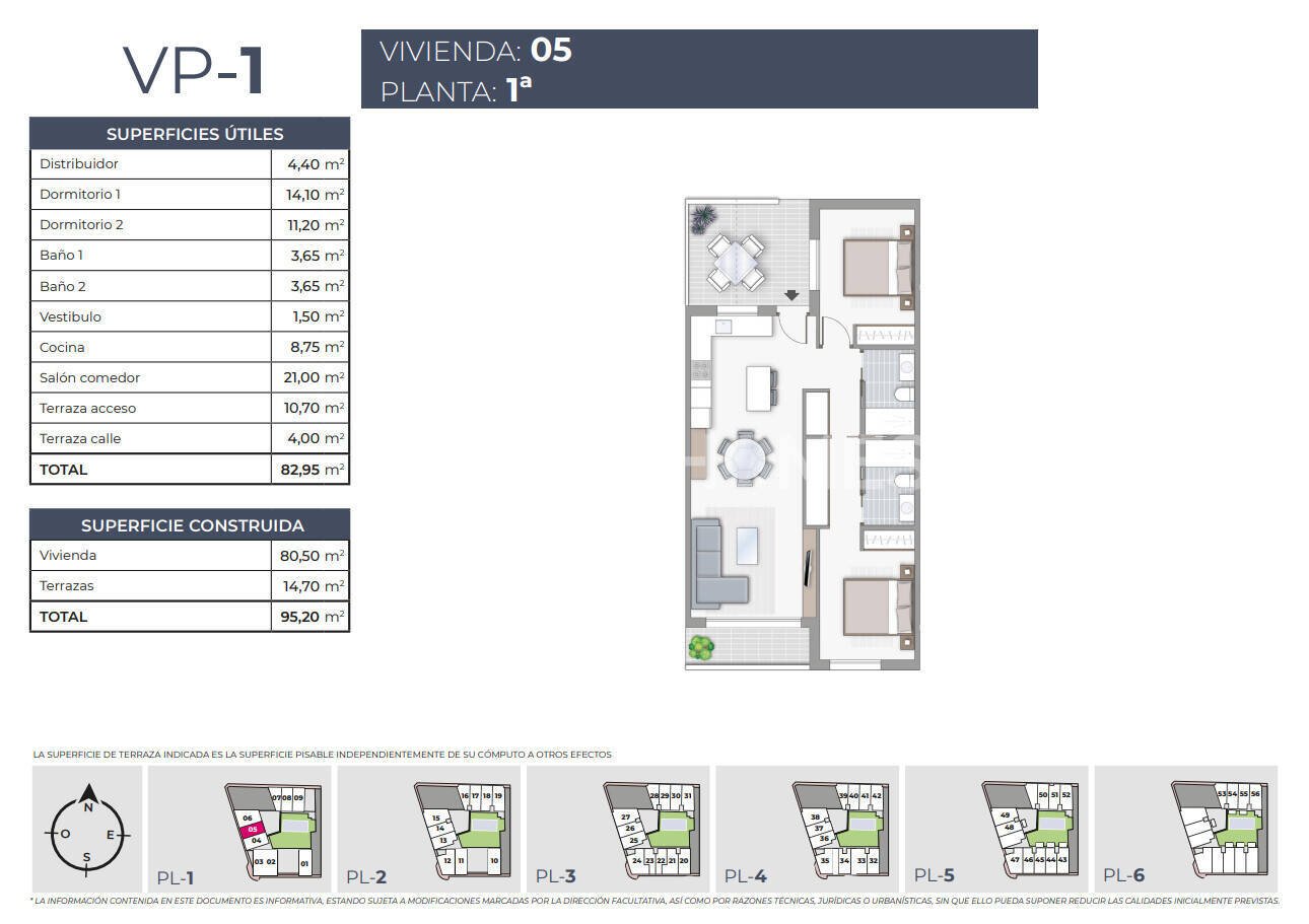 Penthouse à Torrevieja, Alicante, Espagne 3 chambres, 82 m2 No. 121140