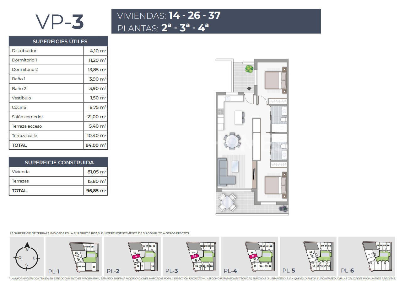 Penthouse à Torrevieja, Alicante, Espagne 3 chambres, 82 m2 No. 121140