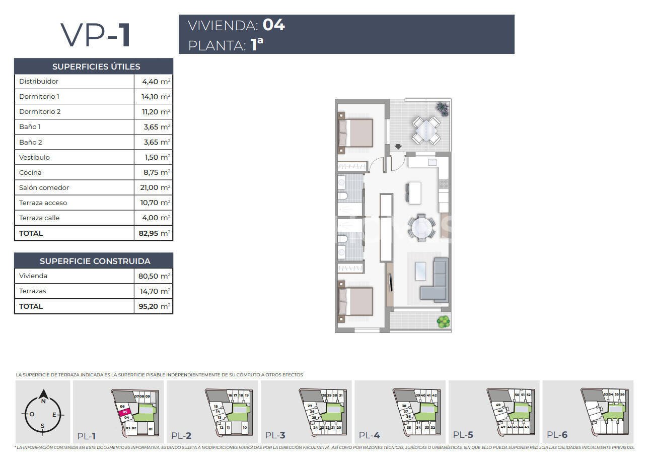 Penthouse à Torrevieja, Alicante, Espagne 3 chambres, 82 m2 No. 121140