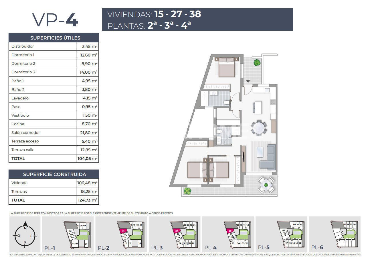 Penthouse à Torrevieja, Alicante, Espagne 3 chambres, 82 m2 No. 121140