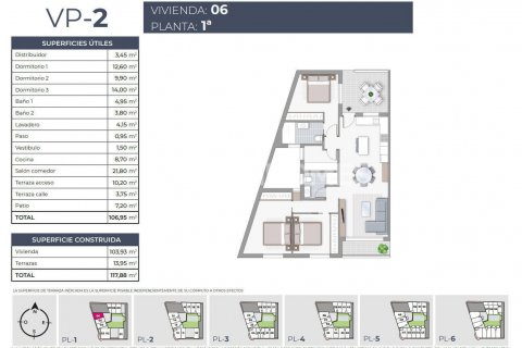 Продажа пентхауса в Торревьеха, Аликанте, Испания 2 спальни, 87м2 №121139 - фото 26