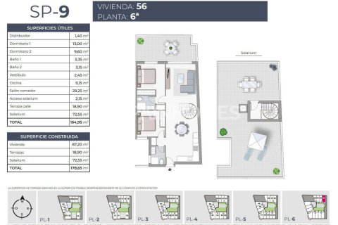 Продажа пентхауса в Торревьеха, Аликанте, Испания 2 спальни, 87м2 №121139 - фото 23