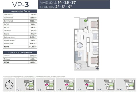 Продажа пентхауса в Торревьеха, Аликанте, Испания 2 спальни, 87м2 №121139 - фото 28