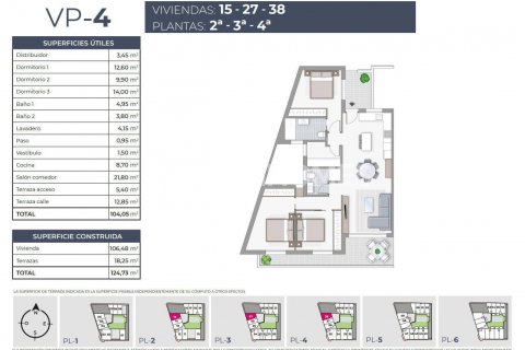 Продажа пентхауса в Торревьеха, Аликанте, Испания 2 спальни, 87м2 №121139 - фото 29