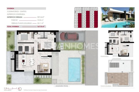 Huvila myytävänä Rojales, Alicante, Espanja, 3 makuuhuonetta, 107 m2 No. 121471 - kuva 13