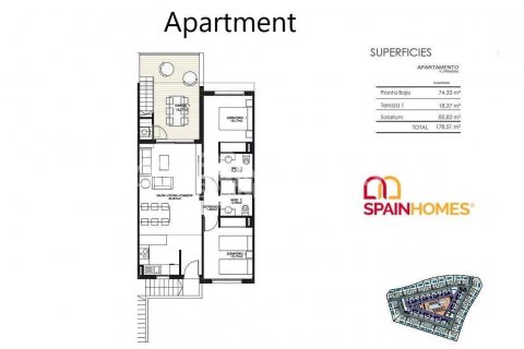 Продажа квартиры в Финестрат, Аликанте, Испания 2 спальни, 80м2 №122210 - фото 17